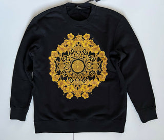 NWT 700 $ Versace Crewneck Damenpullover in Schwarz 6 US (42 Euro) Italien 86840