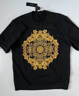 NWT 700 $ Versace Crewneck Damenpullover in Schwarz 6 US (42 Euro) Italien 86840