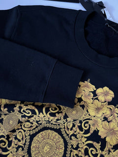 NWT 700 $ Versace Crewneck Damenpullover in Schwarz 6 US (42 Euro) Italien 86840