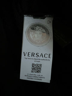NWT 700 $ Versace Crewneck Damenpullover in Schwarz 6 US (42 Euro) Italien 86840
