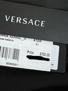 NWT 700 $ Versace Crewneck Damenpullover in Schwarz 6 US (42 Euro) Italien 86840