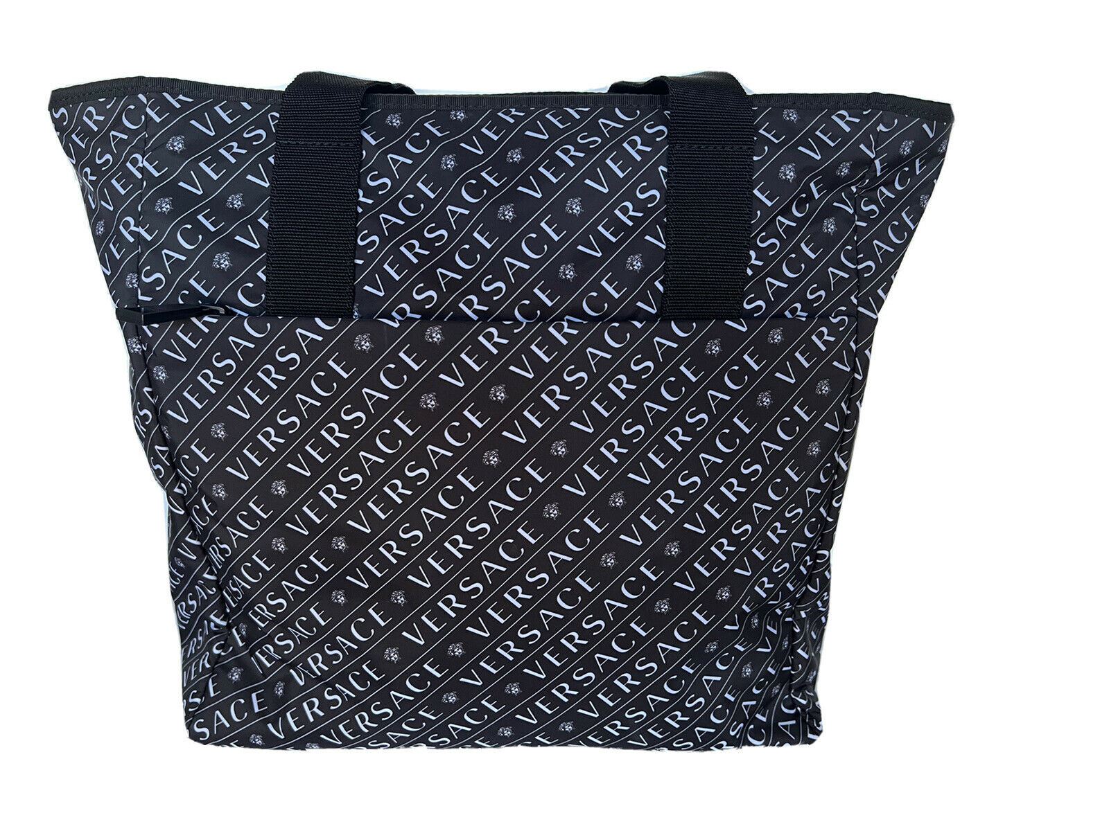 Новая легкая нейлоновая большая сумка Versace с черно-белым логотипом, сделанная в Италии, DFB8121