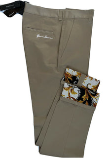 NWT $595 Versace Palazzo Men's Brown Pants 32 US (48 Euro) Made in Italy A87115