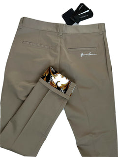 NWT $595 Versace Palazzo Men's Brown Pants 32 US (48 Euro) Made in Italy A87115