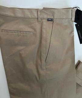 Neu mit Etikett: 650 $ Versace Palazzo Herren-Hose in Braun, 36 US (52 Euro), hergestellt in Italien A85222