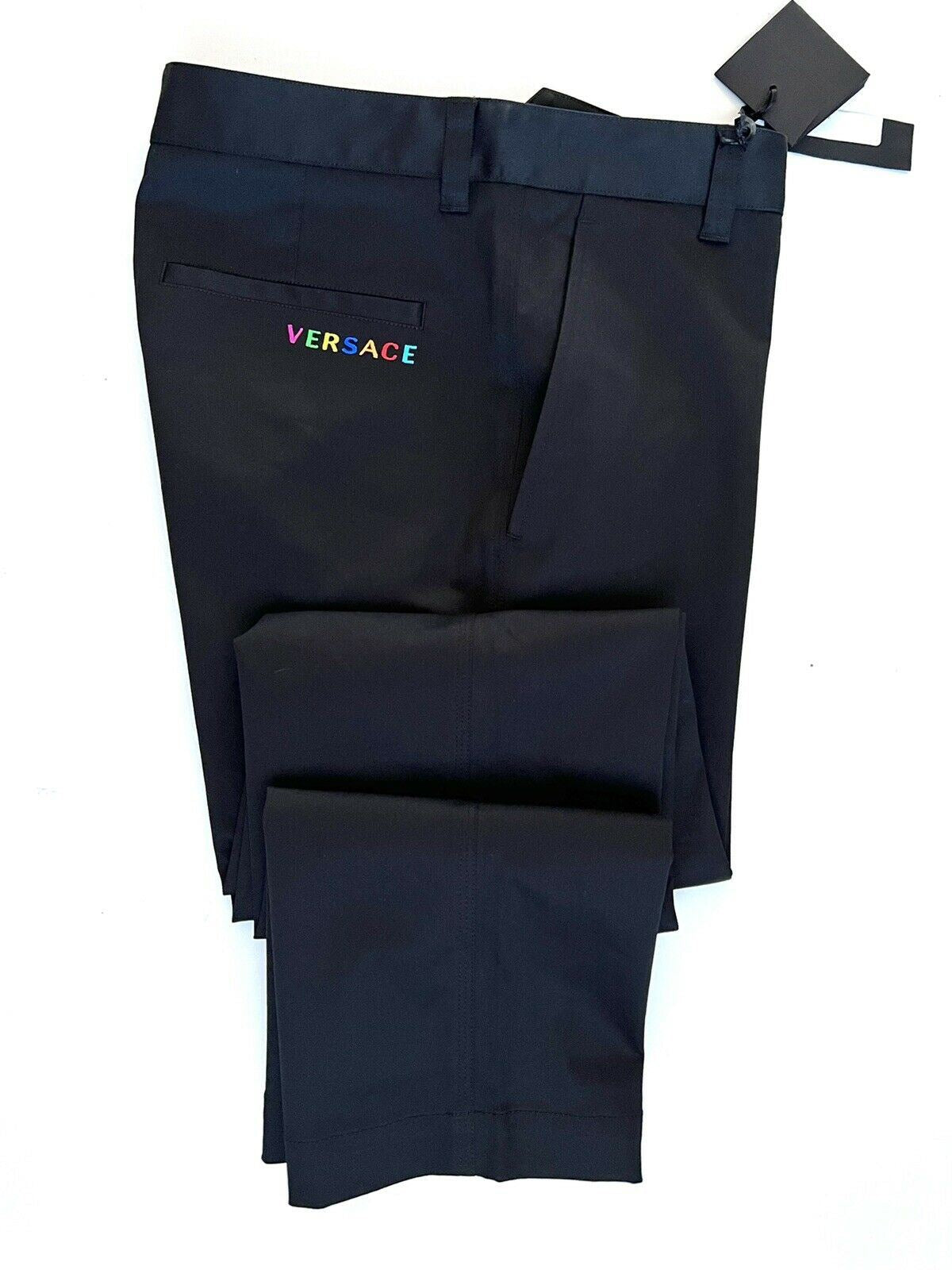 Мужские черные брюки Versace NWT 650 долларов США (52 евро), производство Италия A84004