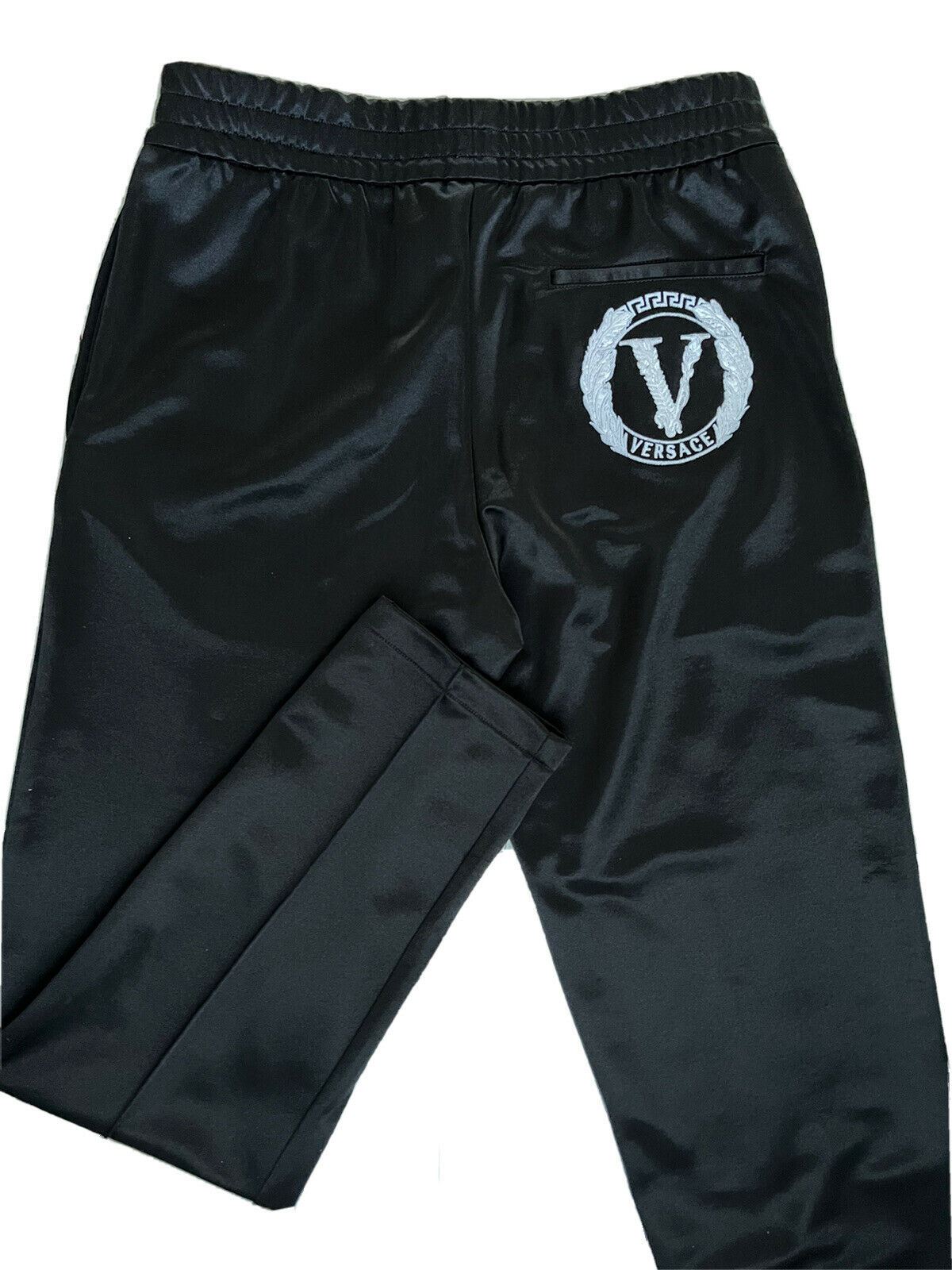 NWT $875 Versace Мужские черные брюки для спортивной одежды индивидуального кроя M Сделано в Италии A88117
