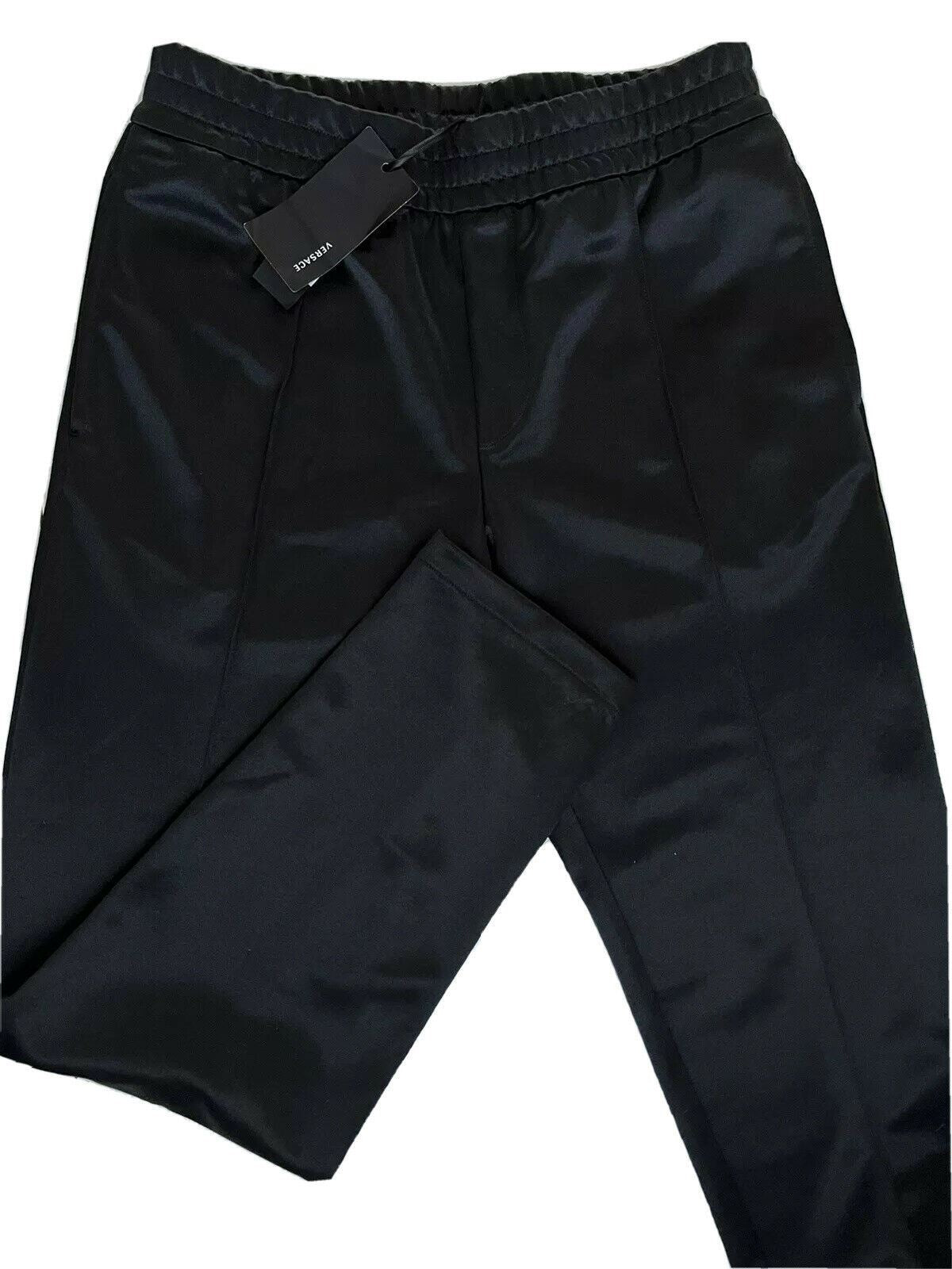 NWT $875 Versace Men's Black Tailor Fit Activewear Pants S Made in Italy A88117