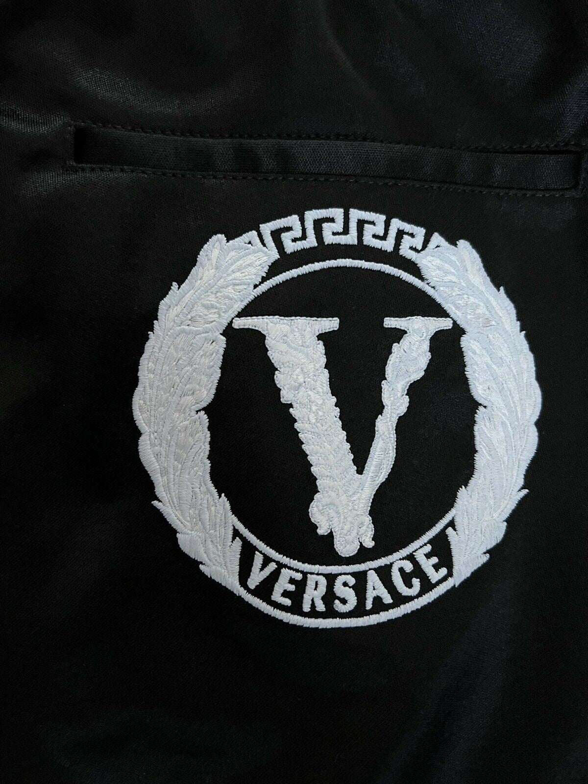 NWT $875 Versace Мужские черные брюки для спортивной одежды индивидуального кроя S Сделано в Италии A88117