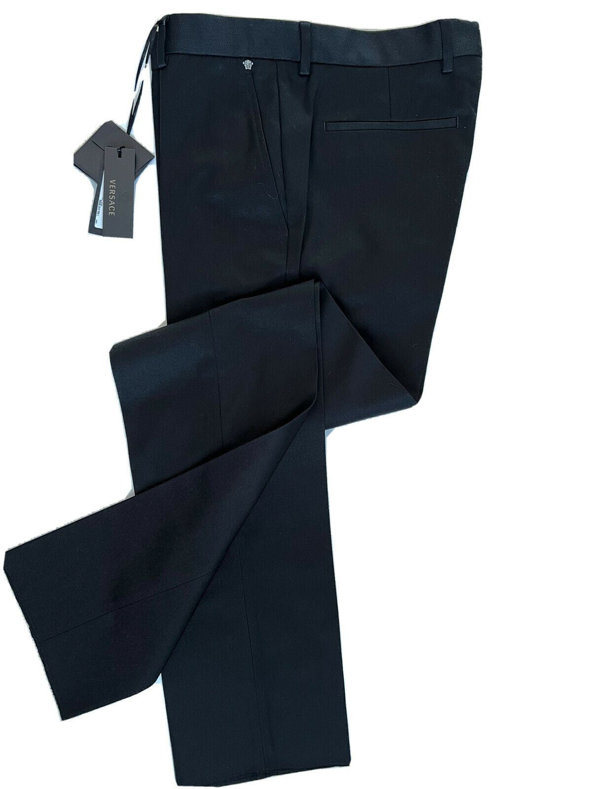 Neu mit Etikett: 550 $ Versace Herren-Hose in Schwarz, 36 US (52 Euro), hergestellt in Italien A79901