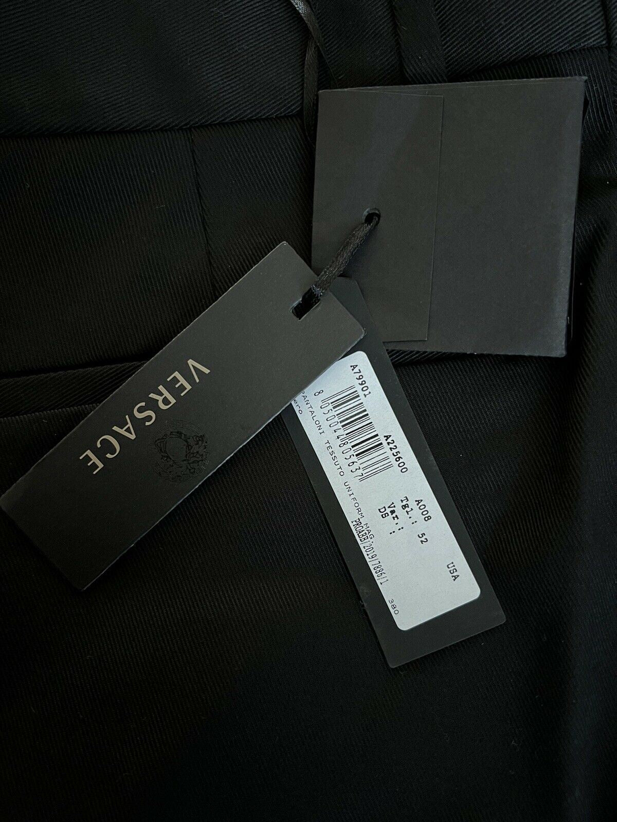 Neu mit Etikett: 550 $ Versace Herren-Hose in Schwarz, 36 US (52 Euro), hergestellt in Italien A79901
