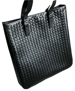 NWT Bottega Veneta Schwarze Einkaufstasche aus schwarzem Intrecciato-Nappaleder, hergestellt in Italien 