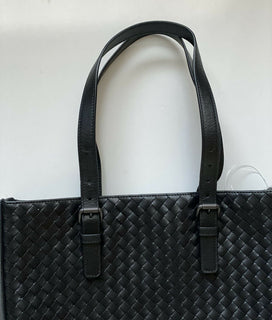 NWT Bottega Veneta Schwarze Einkaufstasche aus schwarzem Intrecciato-Nappaleder, hergestellt in Italien 