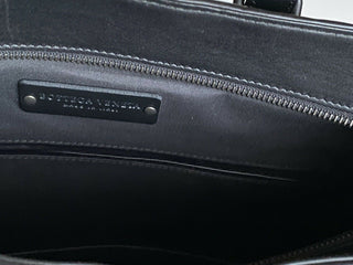 NWT Bottega Veneta Schwarze Einkaufstasche aus schwarzem Intrecciato-Nappaleder, hergestellt in Italien 