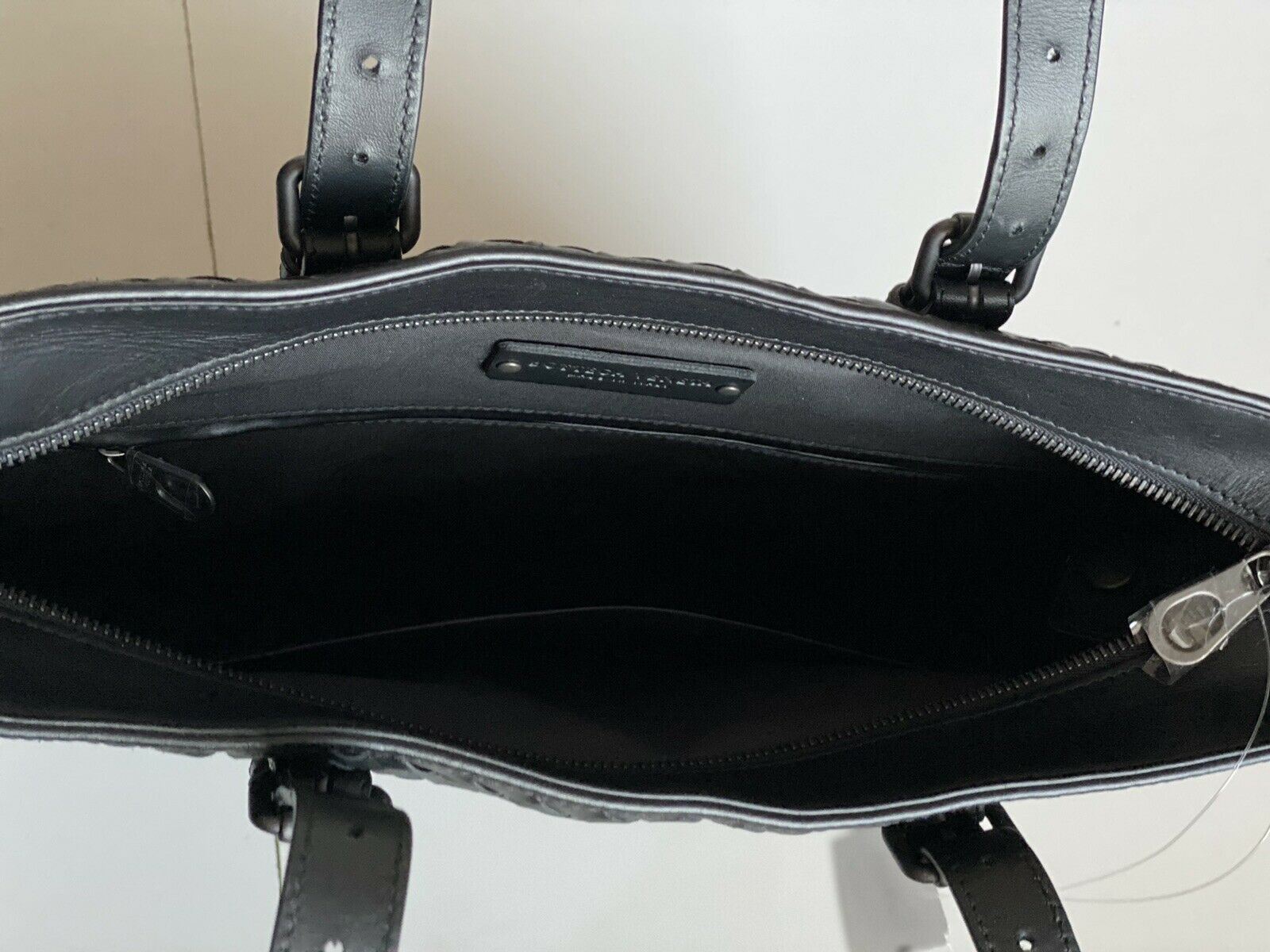 NWT Bottega Veneta Schwarze Einkaufstasche aus schwarzem Intrecciato-Nappaleder, hergestellt in Italien 