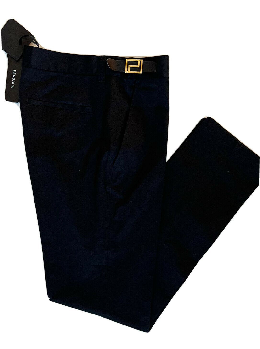 Мужские черные брюки Versace Palazzo NWT 725 долларов США 38 США (54 евро), сделано в Италии 87482