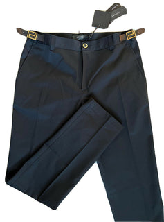 Neu mit Etikett: 725 $ Versace Palazzo Schwarze Herrenhose 38 US (54 Euro) Hergestellt in Italien 87482