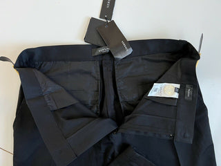 Neu mit Etikett: 725 $ Versace Palazzo Schwarze Herrenhose 38 US (54 Euro) Hergestellt in Italien 87482