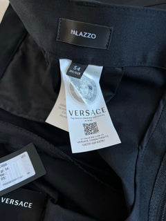 Neu mit Etikett: 725 $ Versace Palazzo Schwarze Herrenhose 38 US (54 Euro) Hergestellt in Italien 87482