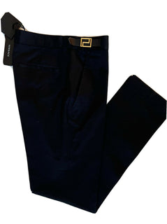 Neu mit Etikett: 725 $ Versace Palazzo Schwarze Herrenhose 40 US (56 Euro) Hergestellt in Italien 87482