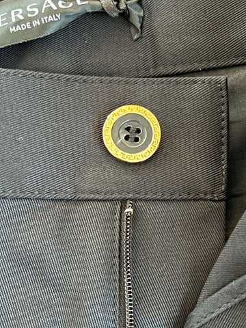 NWT $725 Versace Palazzo Men's Black Pants 40 US (56 Euro) Made in Italy 87482