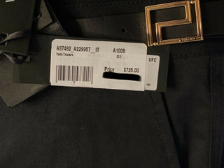 Neu mit Etikett: 725 $ Versace Palazzo Schwarze Herrenhose 40 US (56 Euro) Hergestellt in Italien 87482