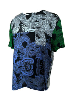 Neu mit Etikett: 600 $ Versace-Print-Grafik-T-Shirt mit Rundhalsausschnitt 4XL, hergestellt in Italien 79235