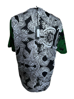 Neu mit Etikett: 600 $ Versace-Print-Grafik-T-Shirt mit Rundhalsausschnitt 4XL, hergestellt in Italien 79235