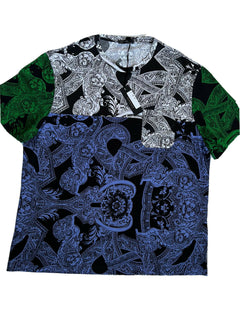 Neu mit Etikett: 600 $ Versace-Print-Grafik-T-Shirt mit Rundhalsausschnitt 4XL, hergestellt in Italien 79235