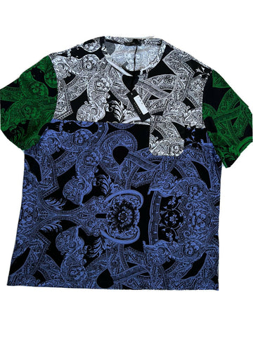 NWT $600 Versace Print Graphic Crew Neck T-Shirt 4XL Made In Italy 79235