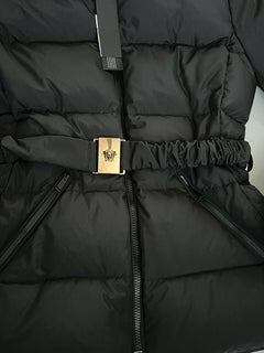 NWT 1195 $ Versace Damen-Daunenparkajacke in Schwarz 4 US (40 Euro) A88779S Italien 