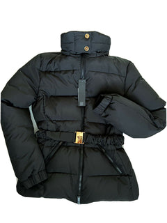 NWT 1195 $ Versace Damen-Daunenparkajacke in Schwarz 4 US (40 Euro) A88779S Italien 