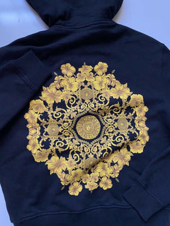 Neu mit Etikett: 1200 $ Versace Schwarzer Kapuzenpullover für Damen 4 US (40 Euro) Hergestellt in Italien 86812