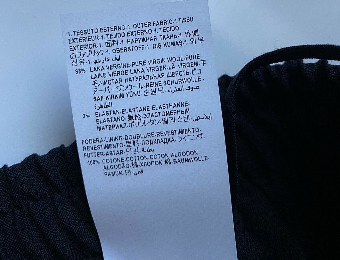 Neu mit Etikett: 595 $ Versace Herrenhose aus schwarzer Wolle, Größe 38 US (54 Euro), hergestellt in Italien A83072 