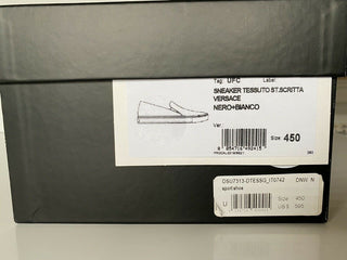 NIB VERSACE Herren-Sneaker aus schwarzem Nylon, 12 US (45 Eu), hergestellt in Italien 