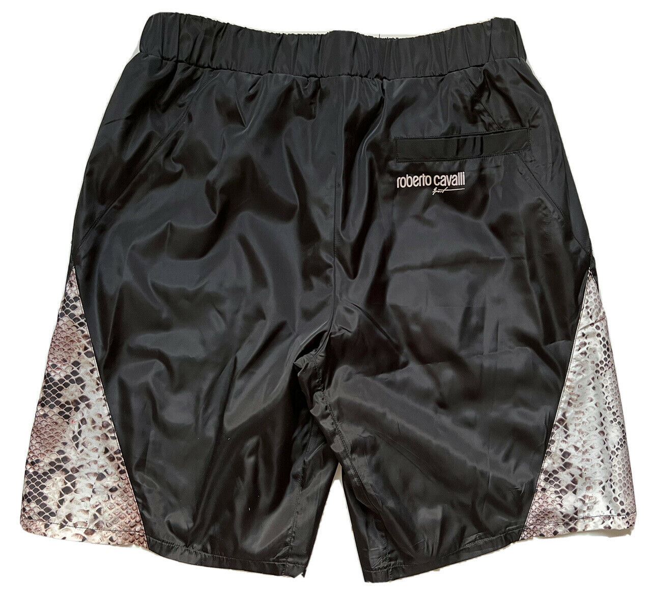 Neu mit Etikett: 440 $ Roberto Cavalli Schwarze Badeshorts für Herren, Größe XL