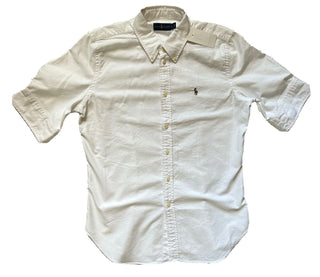 Neu mit Etikett: 85 $ Ralph Lauren Weißes Kurzarmhemd für Herren, Größe L