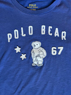 Neu mit Etikett: 98 $ POLO Ralph Lauren Damen-Kurzarm-T-Shirt Royal Navy Large 