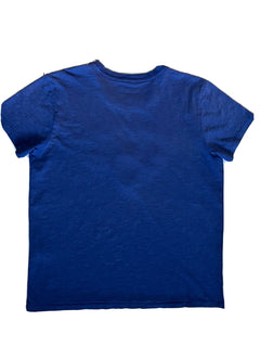 Neu mit Etikett: 98 $ POLO Ralph Lauren Damen-Kurzarm-T-Shirt Royal Navy Large 
