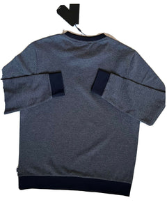 Neu mit Etikett: 158 $ BOSS Hugo Boss Herren-Pullover mit Rundhalsausschnitt, Grau, 2XL