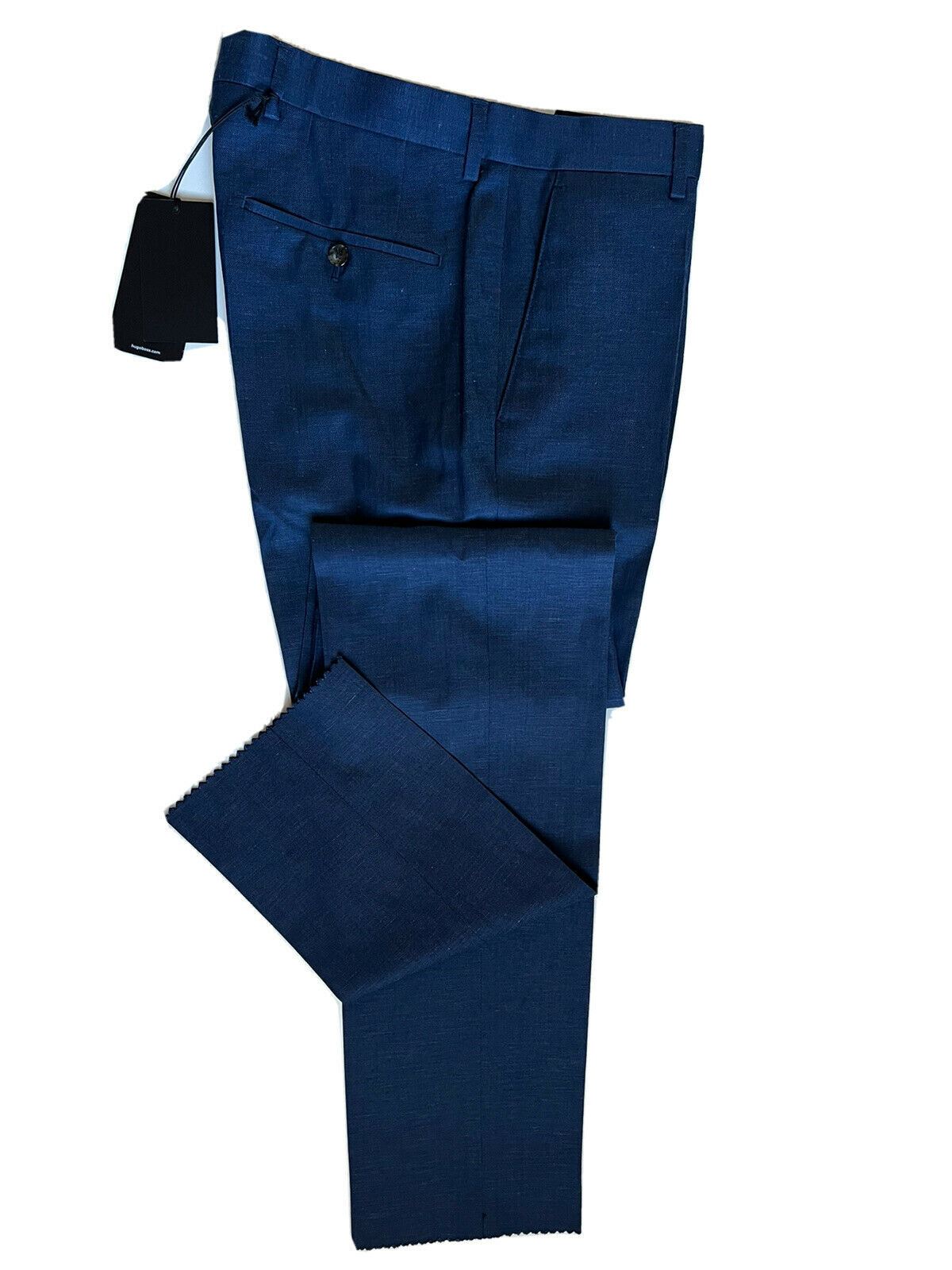 СЗТ $245 Boss Hugo Boss Genesis4 Мужские синие классические брюки из шерсти/льна, размер 30 США