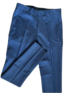 Neu mit Etikett: 245 $ Boss Hugo Boss Genesis4 Herren-Anzughose aus Wolle/Leinen in Blau, Größe 30 US