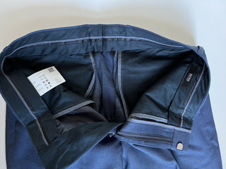 Neu mit Etikett: 245 $ Boss Hugo Boss Genesis4 Herren-Anzughose aus Wolle/Leinen in Blau, Größe 30 US