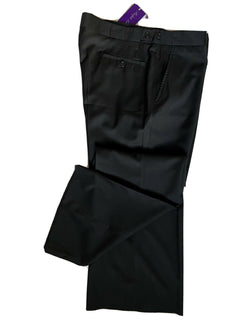 Neu mit Etikett: 595 $ Ralph Lauren Purple Label Herren-Anzughose aus Seide/Leinen in Schwarz 38 US IT