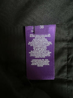 Neu mit Etikett: 595 $ Ralph Lauren Purple Label Herren-Anzughose aus Seide/Leinen in Schwarz 38 US IT