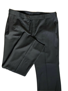 Neu mit Etikett: 595 $ Ralph Lauren Purple Label Herren-Anzughose aus Seide/Leinen in Schwarz 38 US IT