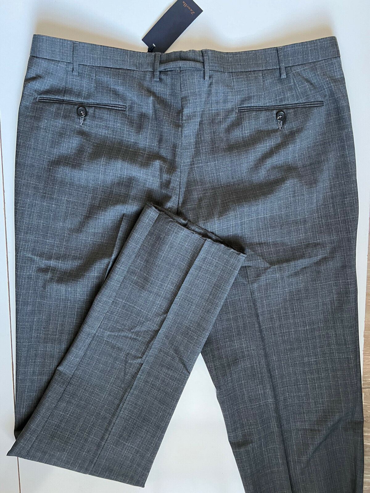 New $375 Zanella Men's Wool Dress Pants Gray 38 US ( 54 Eu ) Made in Italy