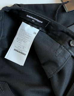 DSQUARED2 Men's Wool Modern Dress Pants Black Size 38 US (54 Euro) NWT $690