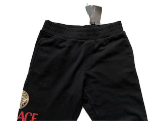NWT $895 Versace Men's Medusa Logo Tailored Fit Black Activewear Pants L A86025