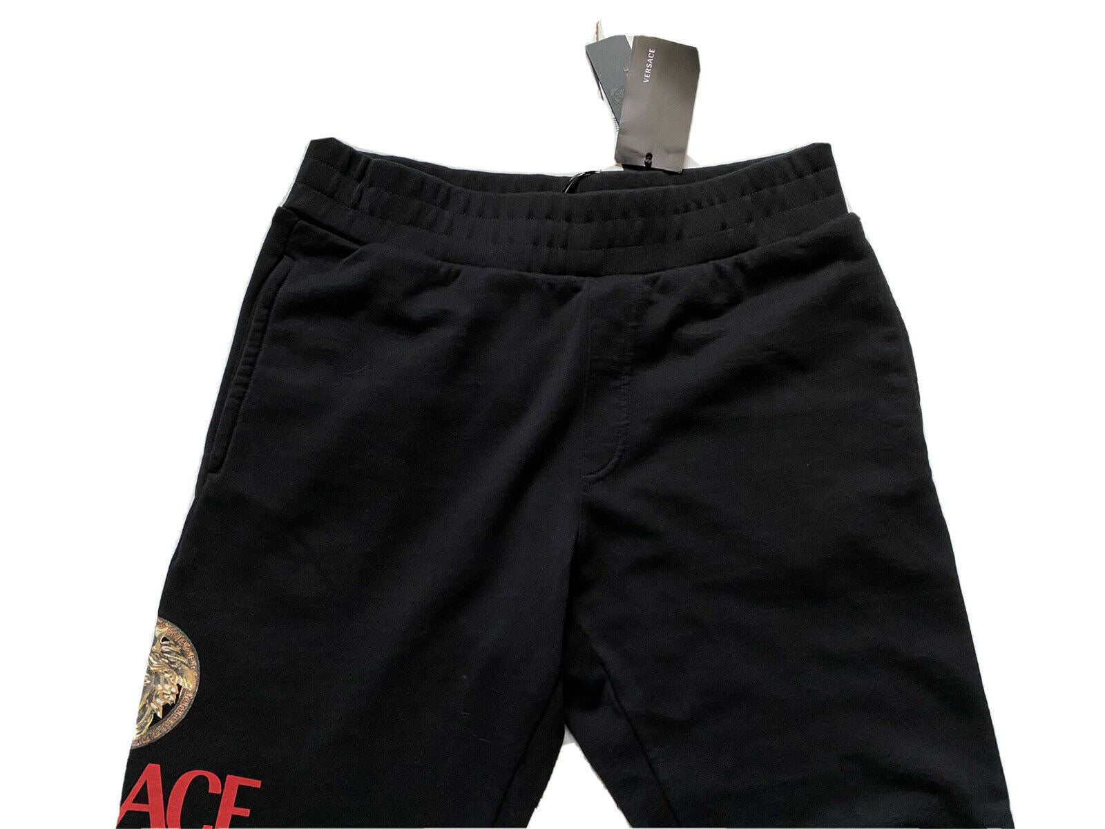 Neu mit Etikett: 895 $ Versace Herren-Activewear-Hose mit Medusa-Logo, maßgeschneiderter Passform, Schwarz, Größe 2XL, A86025